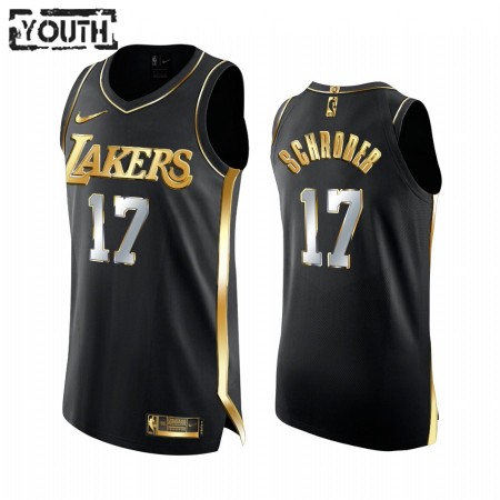Maillot Basket Enfant Los Angeles Lakers Dennis Schroder 17 2020-21 Noir Golden Edition Swingman